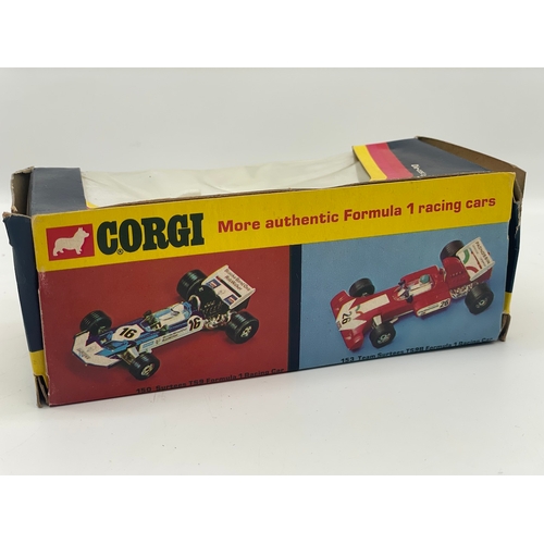 29 - Vintage Boxed Corgi 151 Yardley McLaren m19a Formula 1 + John Player Special whizz Wheels by Corgi