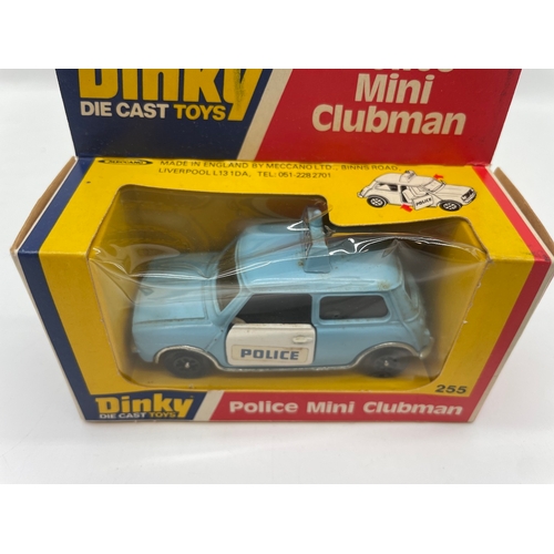 32 - Vintage Boxed Dinky 255 Police Mini Clubman