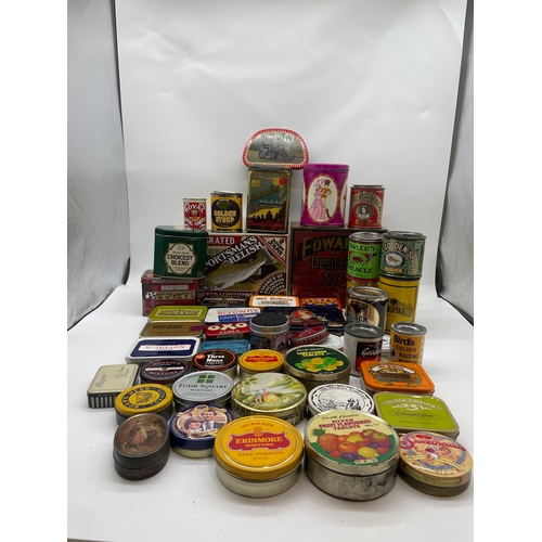 65 - Large quantity of vintage advertisement tins c1930's-1980's