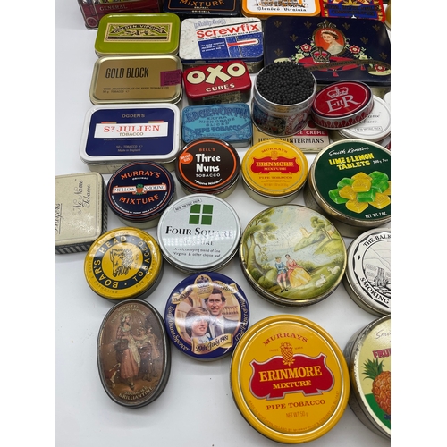 65 - Large quantity of vintage advertisement tins c1930's-1980's