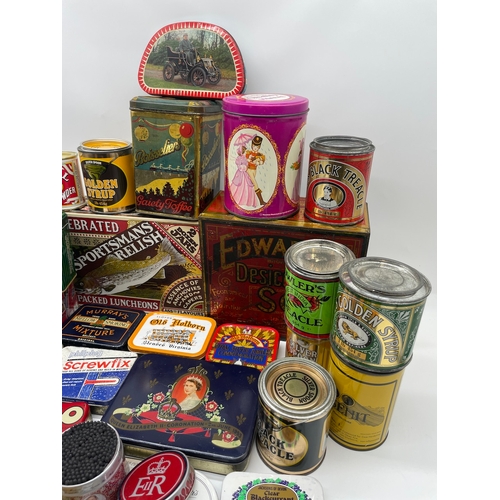 65 - Large quantity of vintage advertisement tins c1930's-1980's