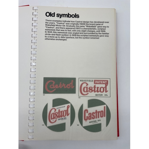 66 - Rare Vintage Castrol Design Manual - fine collection of designs of the castle logo and livery throug... 