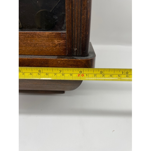 56 - Antique Oak cased wall clock