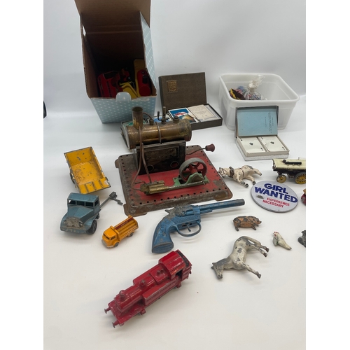 43 - Quantity of vintage children toys + mamod steam engine