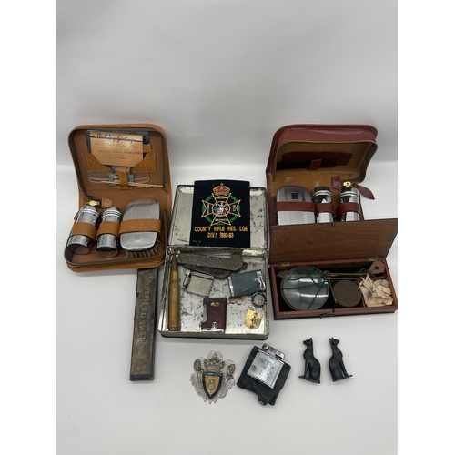 78 - Quantity of various vintage goods including lighters and pocket scales