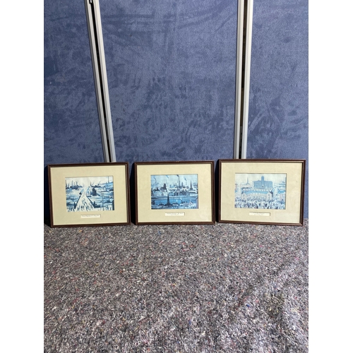 439 - Three Landscape prints by L.P.Lowry