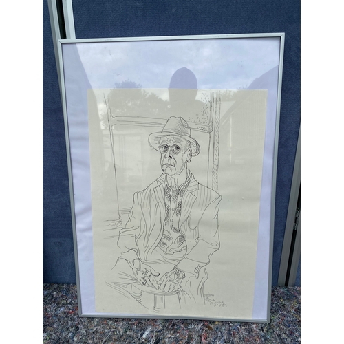 387 - Two prints of an older gentleman. One signed by Raul.

Dimensions of largest in images for reference... 