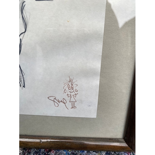 397 - Interesting signed caricature.

Dimensions - 18