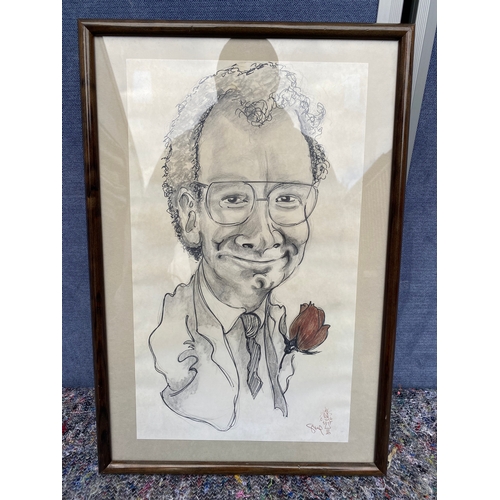 397 - Interesting signed caricature.

Dimensions - 18