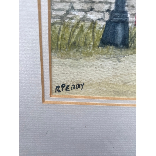 400 - A trio of signed water colours by R.Perry