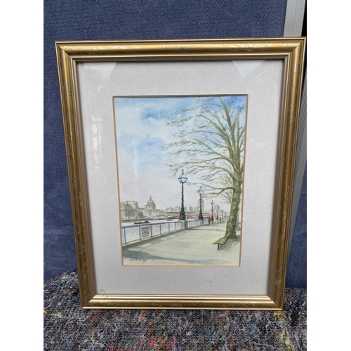 400 - A trio of signed water colours by R.Perry