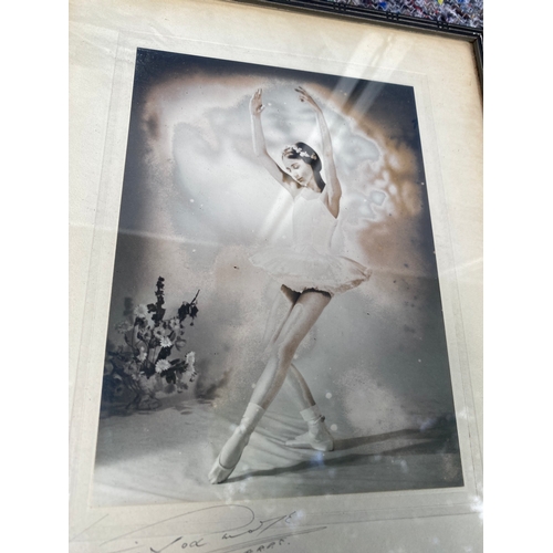 409 - A signed print of a young ballerina 

Dimensions - 8