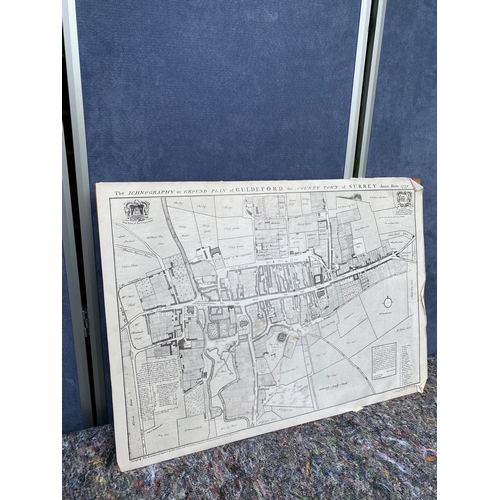 415 - Vintage ground plan of Guildford. 

Dimensions - 30