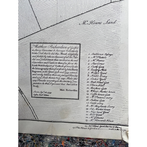 415 - Vintage ground plan of Guildford. 

Dimensions - 30