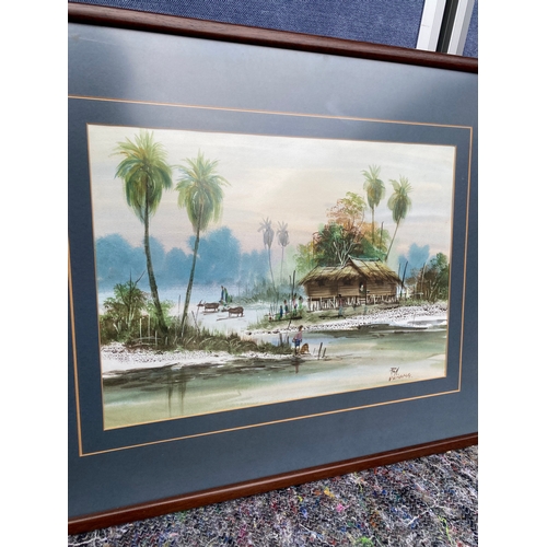 419 - Signed landscape watercolour by Penang 

Dimensions - 21