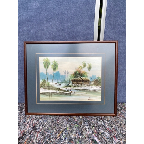 419 - Signed landscape watercolour by Penang 

Dimensions - 21