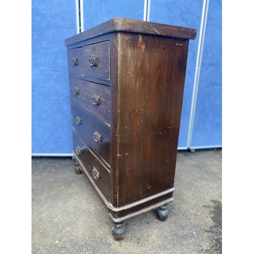 152 - Vintage Two over three chest of drawers