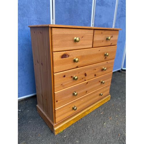 158 - Pine two over four chest of drawers. 

Dimensions - 35