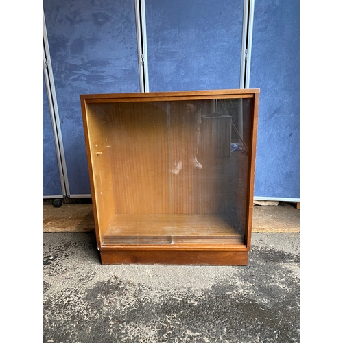 170 - Teak glass front display bookshelf. 

Dimensions - 27