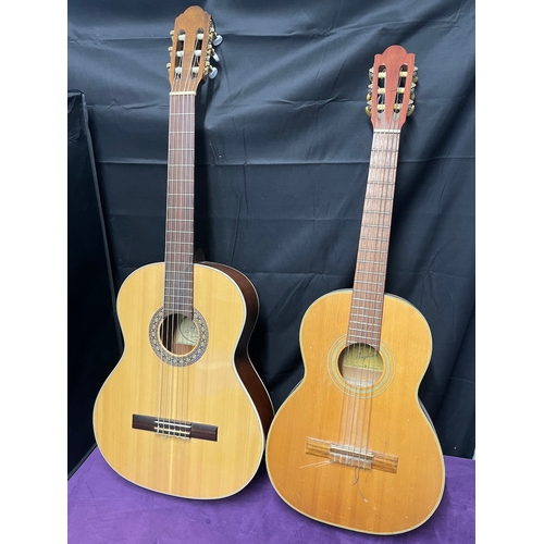 258 - Two acoustic Guitars - Santos Martinez SM30 + Angelica