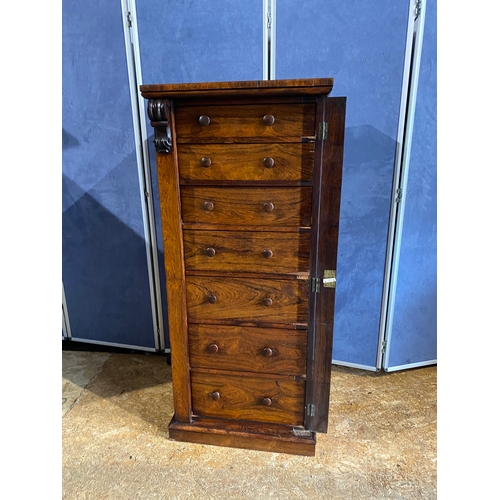 187 - Beautiful antique Rosewood seven drawer wellington cabinet. 

Dimensions - 24