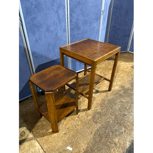 203 - Two small vintage tables. 

Please see images for dimensions.