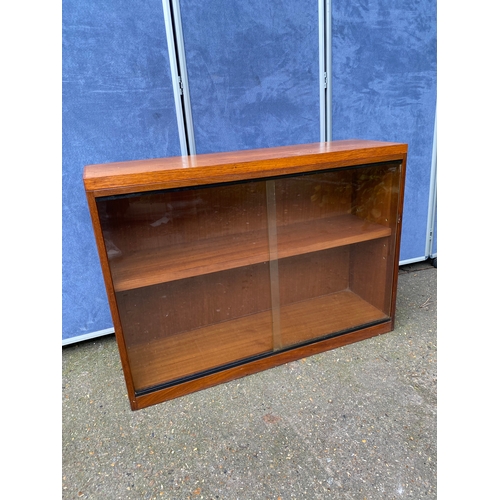 243 - Mid century teak glass from bookshelf/display cabinet.

Dimensions - 12