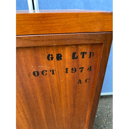 243 - Mid century teak glass from bookshelf/display cabinet.

Dimensions - 12