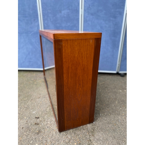 243 - Mid century teak glass from bookshelf/display cabinet.

Dimensions - 12