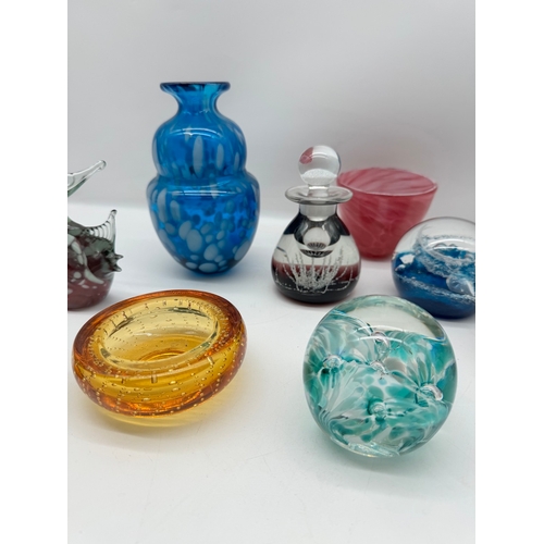 38 - Quantity of studio art glass including Caithness Paperweights