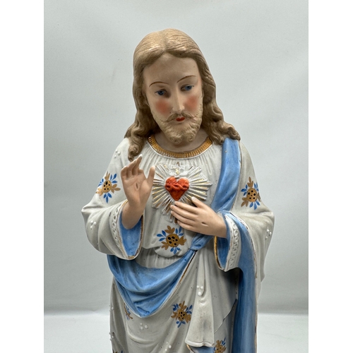 42 - 20th Century Ceramic Figure of Jesus Christ -45cm