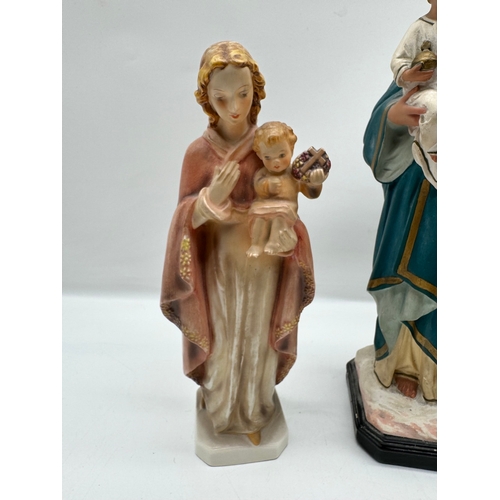 43 - Vintage Goebel Mary & Baby Jesus 24cm + Vintage plaster Mary & Baby Jesus 30cm