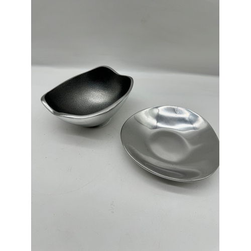 51 - Designer Carrol Boyes Aluminium Bowl + Dish