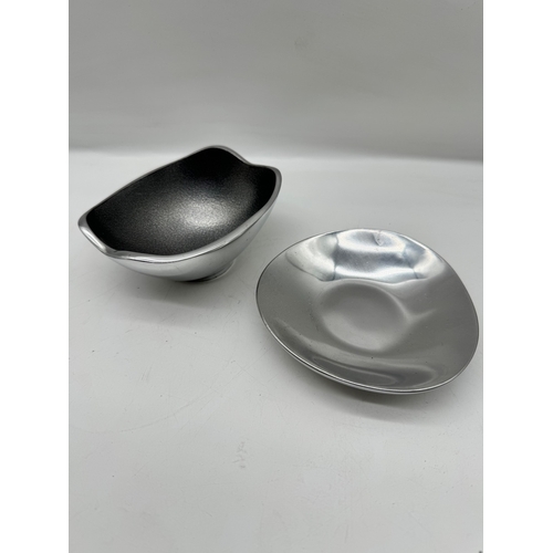 51 - Designer Carrol Boyes Aluminium Bowl + Dish