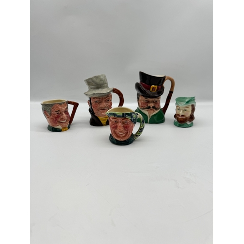 53 - Lot of Five Caricature Jugs