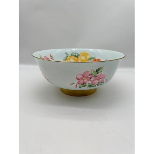 56 - vintage Julie Merry Hand painted Bowl - Caverswall China - 26cm