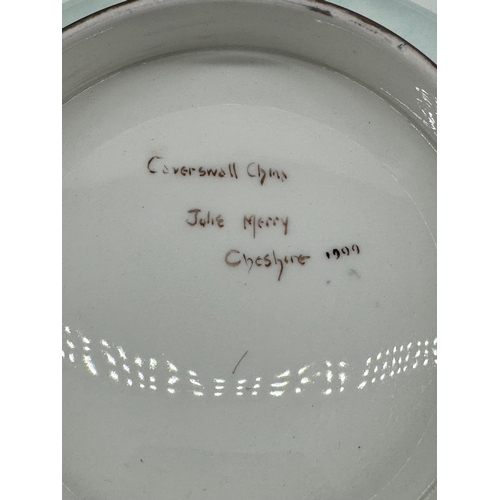 56 - vintage Julie Merry Hand painted Bowl - Caverswall China - 26cm