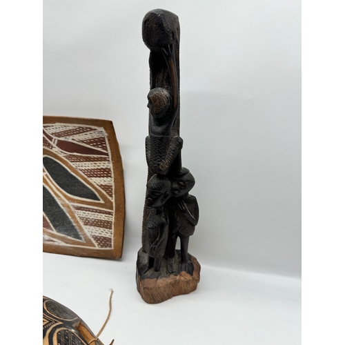 60 - Vintage Carved Tribal Wooden Collectables