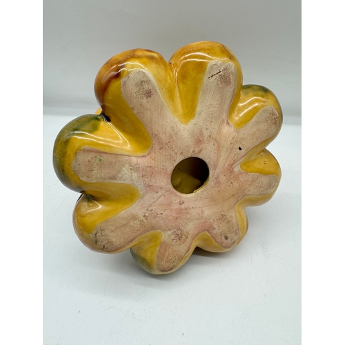 95 - vintage Terracotta Painted Fruit ornament - 22cm