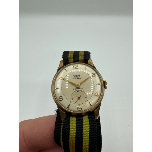 116 - EVEREST SMITHS 15J 9CT GENTS A504/E 1961 PRESENTATION WATCH