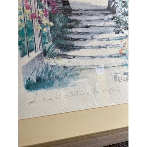 331 - Original signed water colour By Mario Cuppa