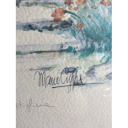 331 - Original signed water colour By Mario Cuppa