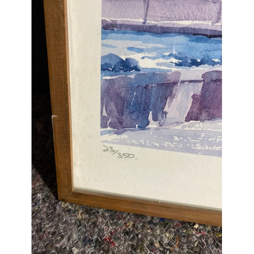 384 - Two signed limited edition watercolour prints by P.Jones