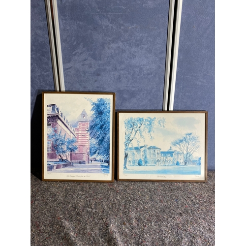 384 - Two signed limited edition watercolour prints by P.Jones