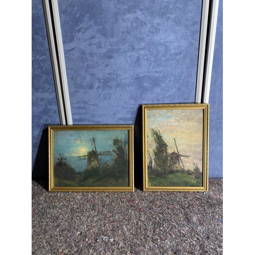 Two original oil paintings on board by Harry Mitton Wilson.