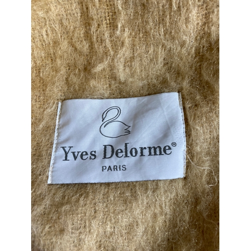 395 - A pair of lovely Yves Delorme Paris 100% Mohair Throws/Blankets