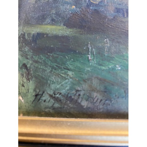 389 - Two original oil paintings on board by Harry Mitton Wilson.