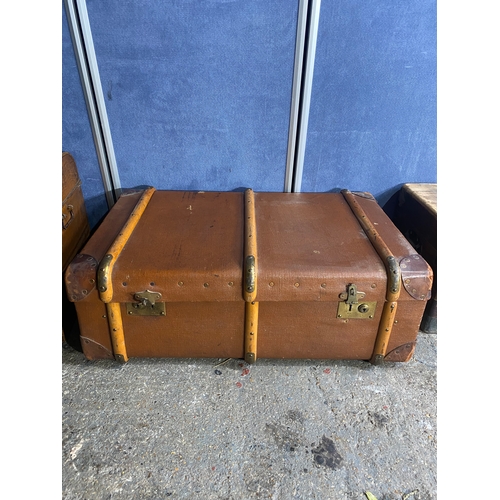 401 - A lot of three vintage trunks. 

Please see images for all dimensions