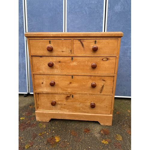 249 - Antique pine two over three chest of drawers. 

Dimensions - 36