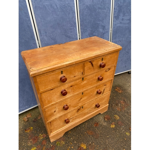 249 - Antique pine two over three chest of drawers. 

Dimensions - 36